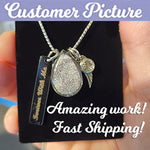 Thumb Print Teardrop Pendant Jewelry Urn - Love Charms® Option