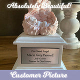 In Loving Arms Pink Infant Urn - Baby Angel Urn For Infants