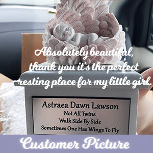 In Loving Arms Pink Infant Urn - Baby Angel Urn For Infants