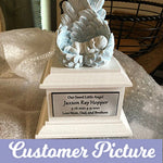In Loving Arms Blue Infant Urn - Baby Angel Urn For Infants