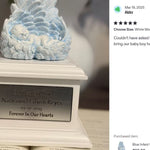 In Loving Arms Blue Infant Urn - Baby Angel Urn For Infants