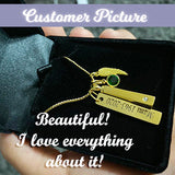 Golden Bar Crystal Pendant Ash Urn - Love Charms™ Option