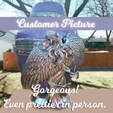 Wings of an Angel Purple Adult Urn - Pro Laser Engraving - Burial Vault Option