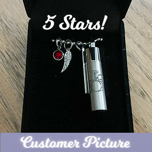 Drum Cylinder Pendant Urn - Love Charms™ Option