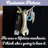 Mechanics Wrench Stainless Ash Urn - Love Charms™ Option