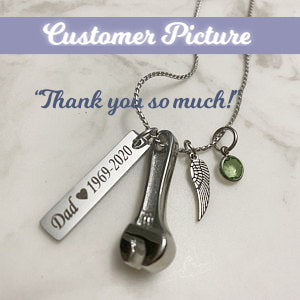 Mechanics Wrench Stainless Ash Urn - Love Charms™ Option