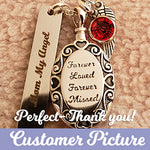 Forever Loved Forever Missed Stainless Pendant Urn - Love Charms™ Option