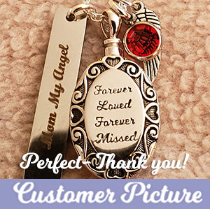 Forever Loved Forever Missed Stainless Pendant Urn - Love Charms™ Option