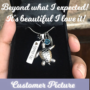 Turtle Cremation Jewelry Urn - Love Charms™ Option