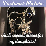 Turtle Cremation Jewelry Urn - Love Charms™ Option