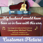 Acoustic Guitar Case Cremation Urn - Adult Wood and Miniature Instrument Urn