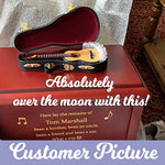 Acoustic Guitar Case Cremation Urn - Adult Wood and Miniature Instrument Urn