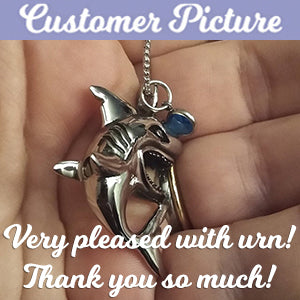 Super Shark Ash Pendant Urn - Love Charms™ Option