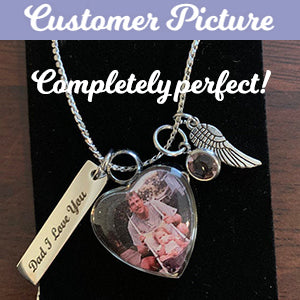 Color Photo Pendant Heart Jewelry Urn - Love Charms® Option 