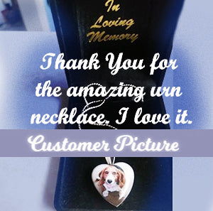 Pet Color Photo Pendant Heart Jewelry Ashes Urn - Love Charms® Option 