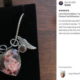 Color Photo Pendant Heart Jewelry Urn - Love Charms® Option 