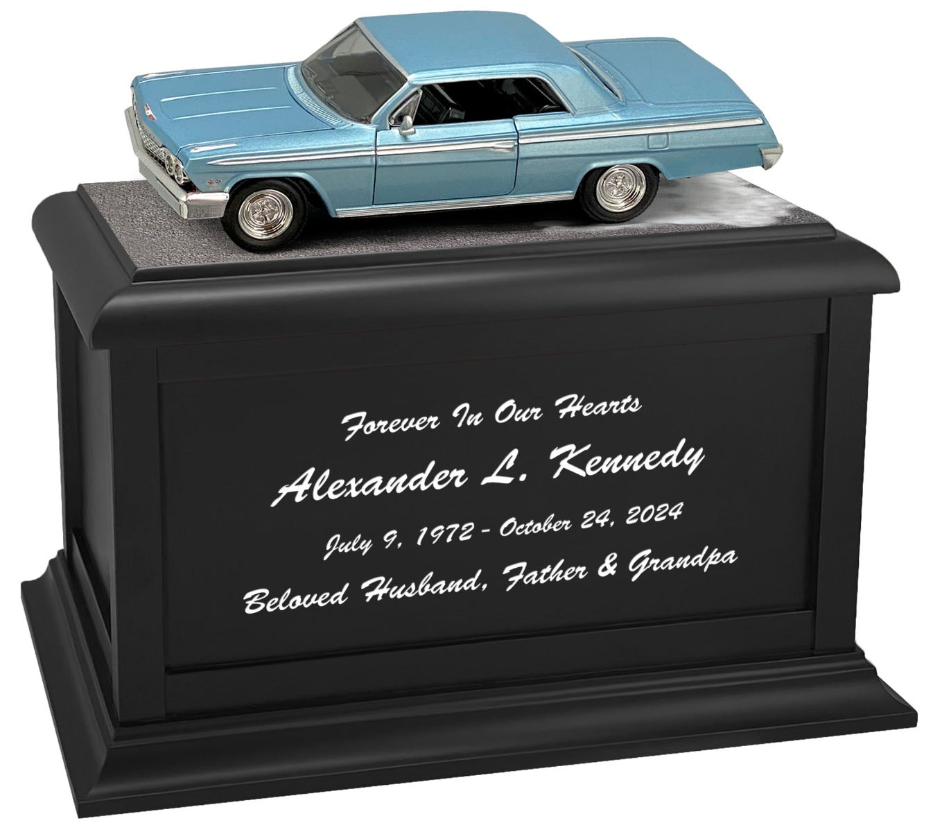 Car Race Track Wood Adult Cremation Urn & Muscle Car Home Décor