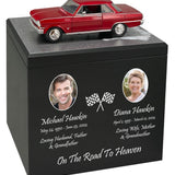 Race Track Companion Cremation Urn & 1964 Chevy Nova SS Décor - With Photos
