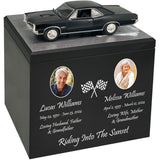 Race Track Companion Cremation Urn & 1966 Pontiac GTO Hard Top Décor - With Photos