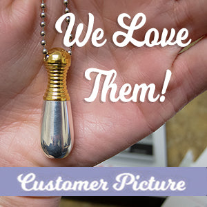 Baseball Bat Golden Cremation Jewelry - Birthstone Option