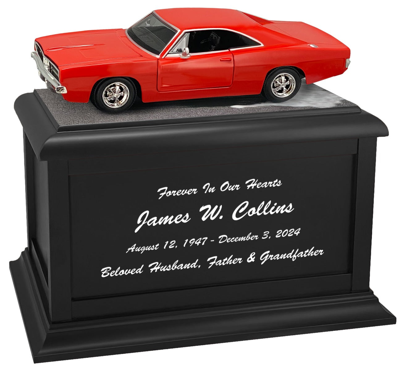 Car Race Track Wood Adult Cremation Urn & Muscle Car Home Décor