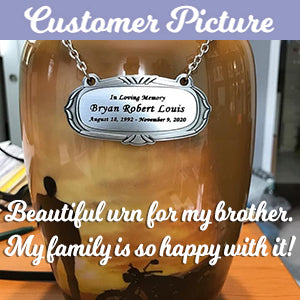 Motorcycle Rider Silhouette Medium or Adult Cremation Urn - Tribute Wreath™ - Pro Personalization - Burial Vault Option