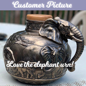Safari Elephant Adult Cremation Urn