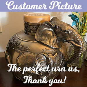 Safari Elephant Cremation Companion Urn