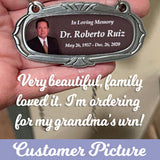Photo Medallion Urn Name Plates - Birth & Passing Stone Option
