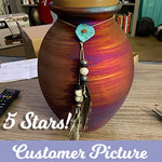 Native American Style Medium Raku Urn
