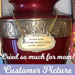 Gold Medallion Urn Name Plates - Birth & Passing Stone Option