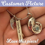 Mother & Child Blue Crystal Ashes Urn - Love Charms™ Option