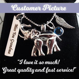 Happy Elephant Pendant Ash Urn - Love Charms™ Option