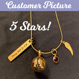 Golden Baseball Pendant Ash Urn - Love Charms™ Option 