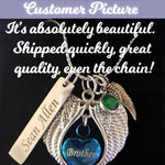 Brother Angel Wings Of Protection Necklace Urn - Love Charms™ Option