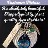 Brother Angel Wings Of Protection Necklace Urn - Love Charms™ Option