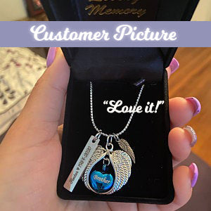 Brother Angel Wings Of Protection Necklace Urn - Love Charms™ Option