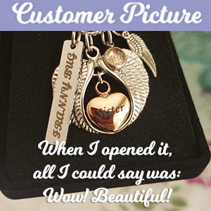 Sister Angel Wings Of Protection Necklace Urn - Love Charms™ Option