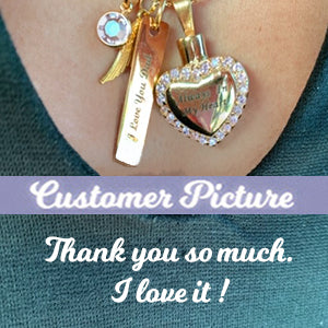 Pink Crystal Gold Always Pendant Urn - Love Charms™ Option 