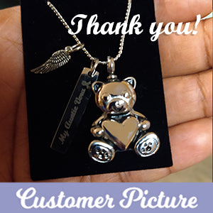 Baby Bear Ash Urn Pendant - Love Charms™ Option
