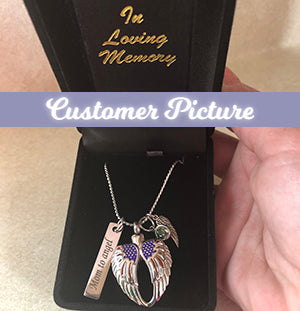 American Wings Ash Pendant Urn - Love Charms™ Option
