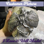 Wings of an Angel White Adult Urn - Pro Laser Engraving - Burial Vault Option