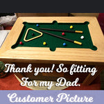 Pool Table & Billiards Cremation Urn - Hand Made USA Gaming Table Urn