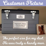 Toolbox Gray Adult Cremation Urn - Free Crossed Wrenches or Hammers Plate