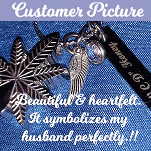 Marijuana Leaf Pendant Urn - Love Charms® Option