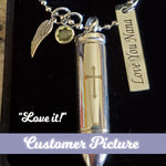 Cross Bullet Pendant Keepsake Urn - Love Charms™ Option