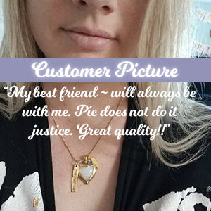 Angel Wings Moonstone Gold Pendant Ash Urn - Love Charms® Option