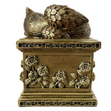 Golden Angel Cat Garden Cremation Urn - Free Engraving