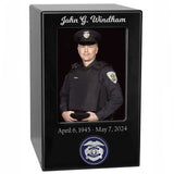 Firefighter or Police Officer Adult Cremation Photo Urn