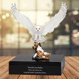 Snowy Owl Sovereign Animal™ Art & Wood Cremation Urn